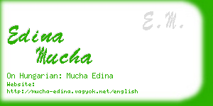 edina mucha business card